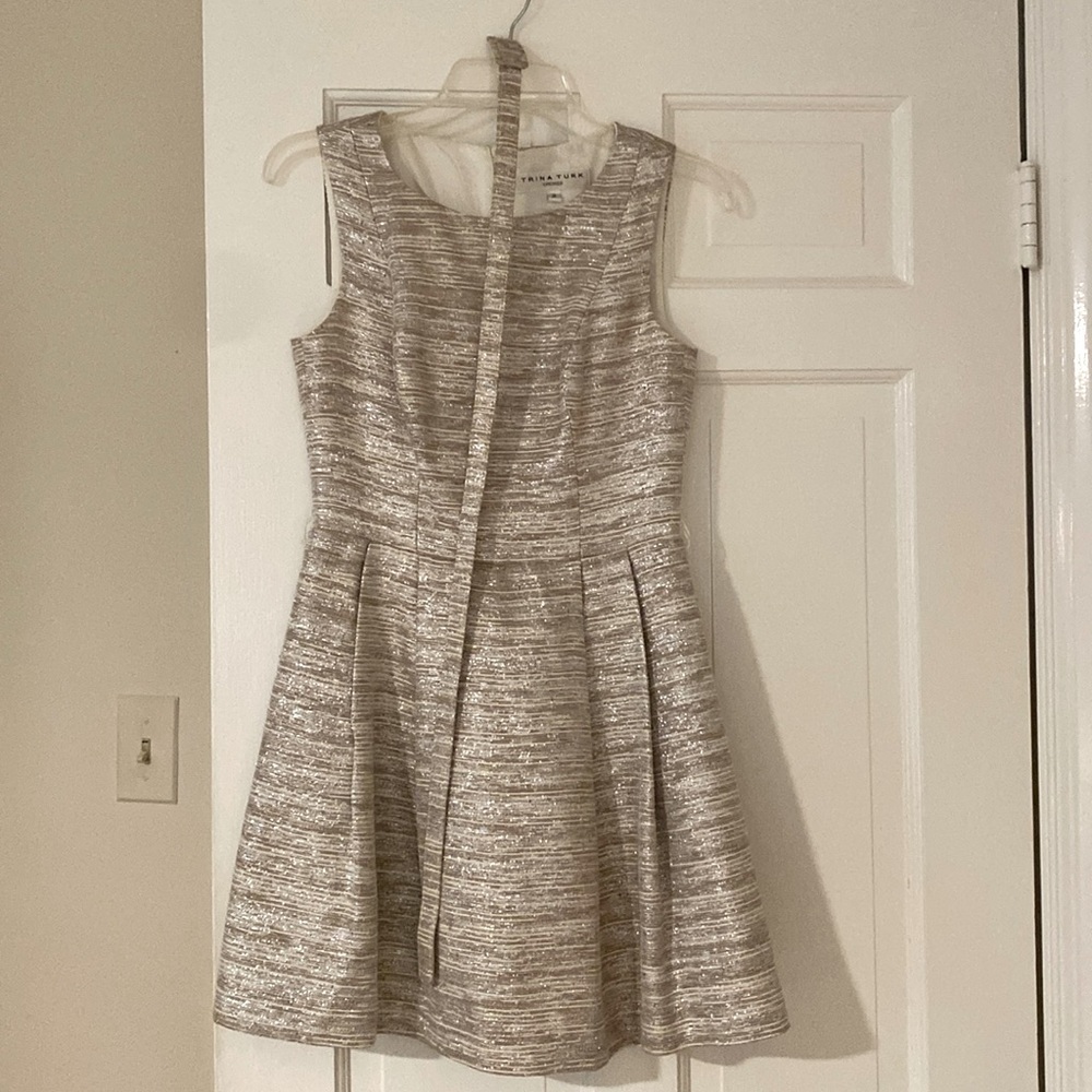 Trina Turk silver dress size 2